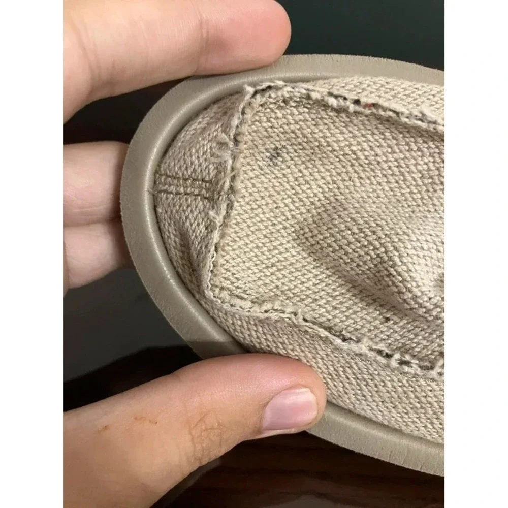 Men Sanuk Slip On Textile Shoes Tan Size 7